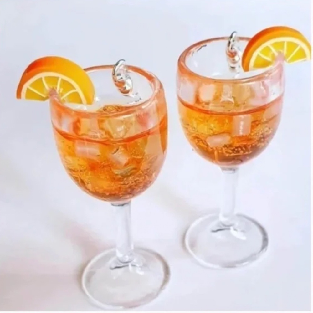 โค๏ธ FREE Iced Tea Sweet Alcohol Drink Glam Chic Drop Hipster Hip Pop Art Earrings